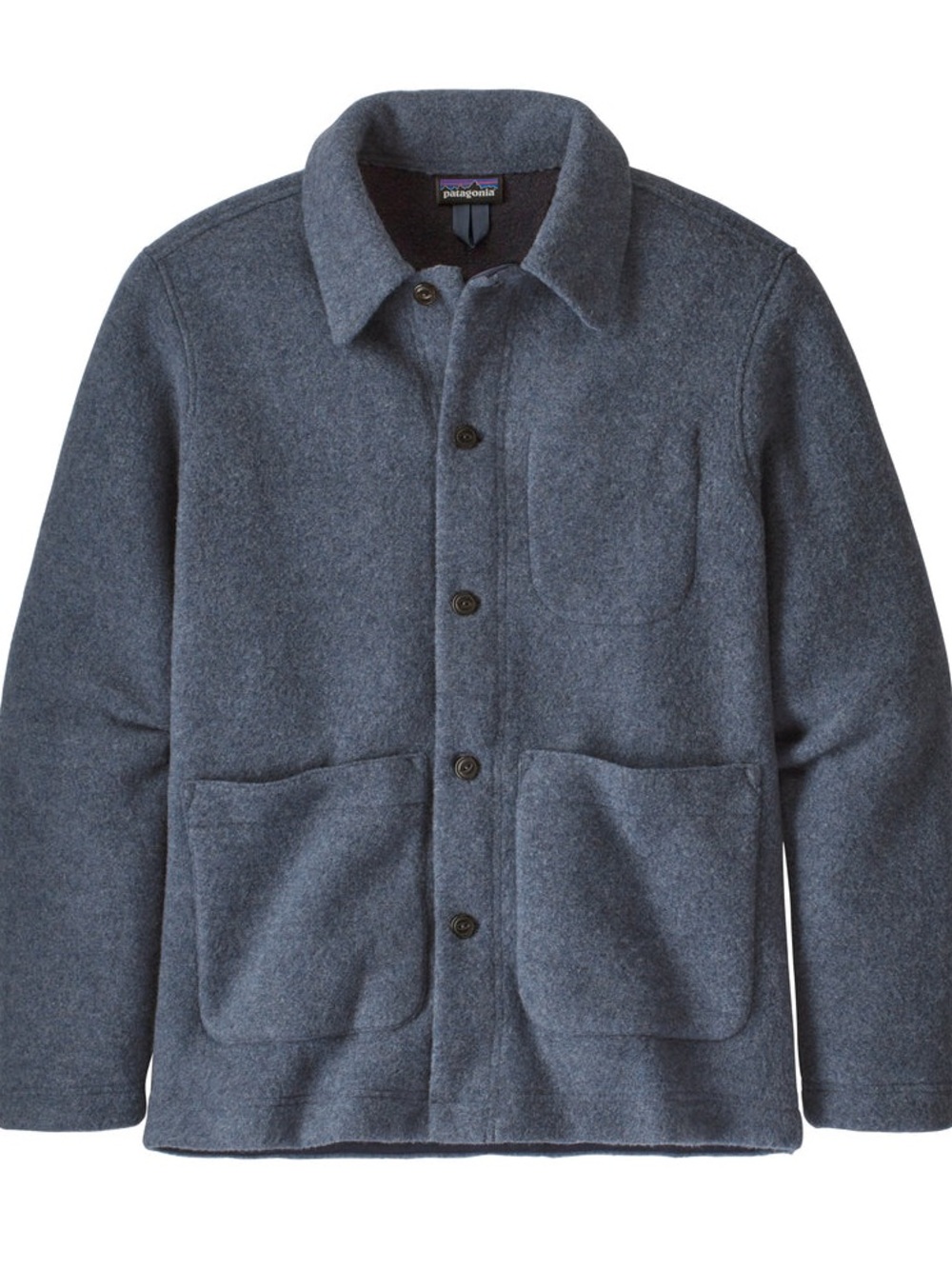 Patagonia Men's Slate Blue Wool Shirt Jacket